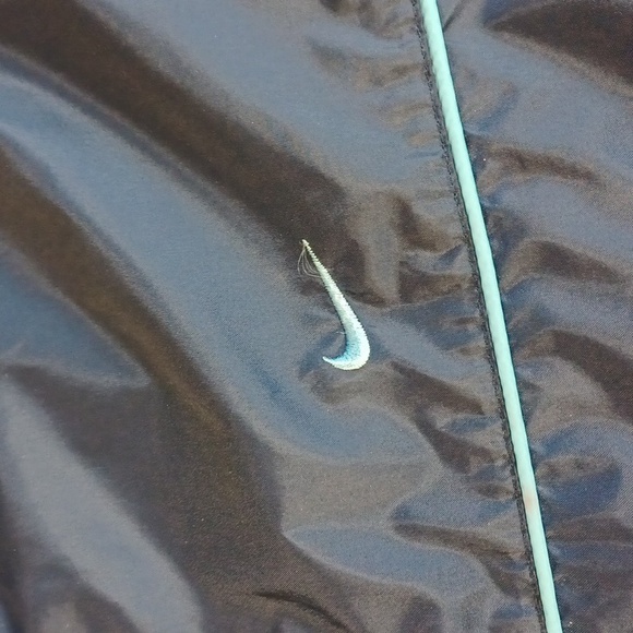 vintage nike lined track jacket navy blue y2k embroidered swoosh s - Picture 9 of 12